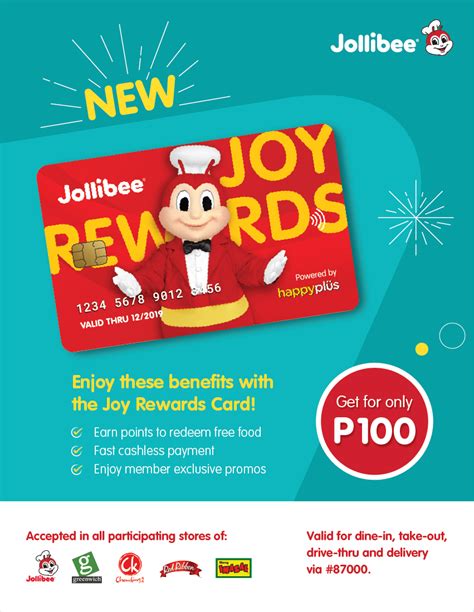 Jollibee launches new rewards card .